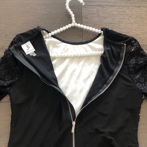 Julia Jordan black&white floral lace dress 8 - Picture 8 of 10